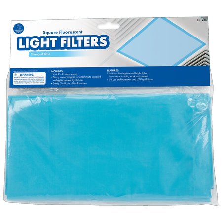 EDUCATIONAL INSIGHTS Classroom Light Filters, 2ft. x 2ft., Tranquil Blue, 4PK 1236